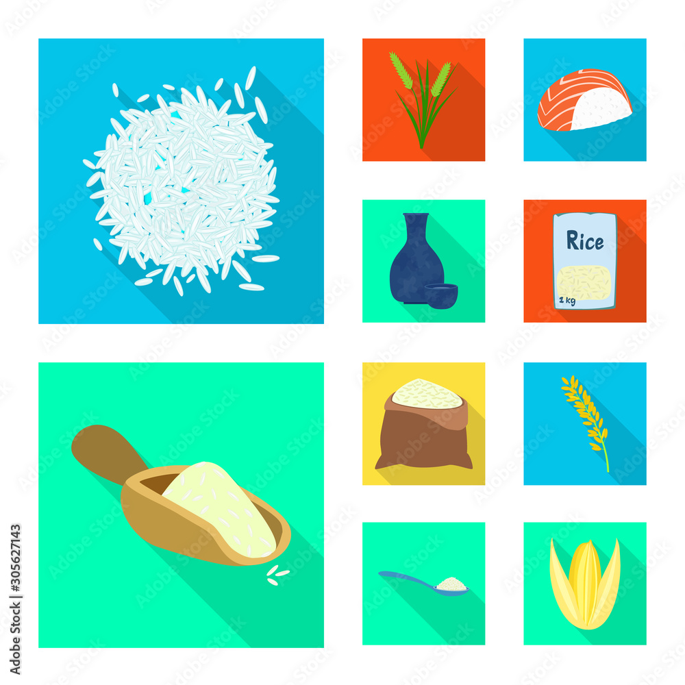 Isolated object of raw and agricultural icon. Collection of raw and ecological stock vector illustration.
