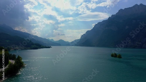 Wallpaper Mural Flight over the Swiss landscape - Switzerland from above - aerial photography Torontodigital.ca
