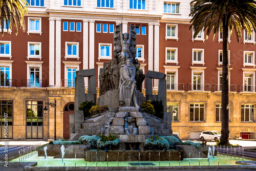 Monumento a Curros Enríquez. A Coruna, Spain photo