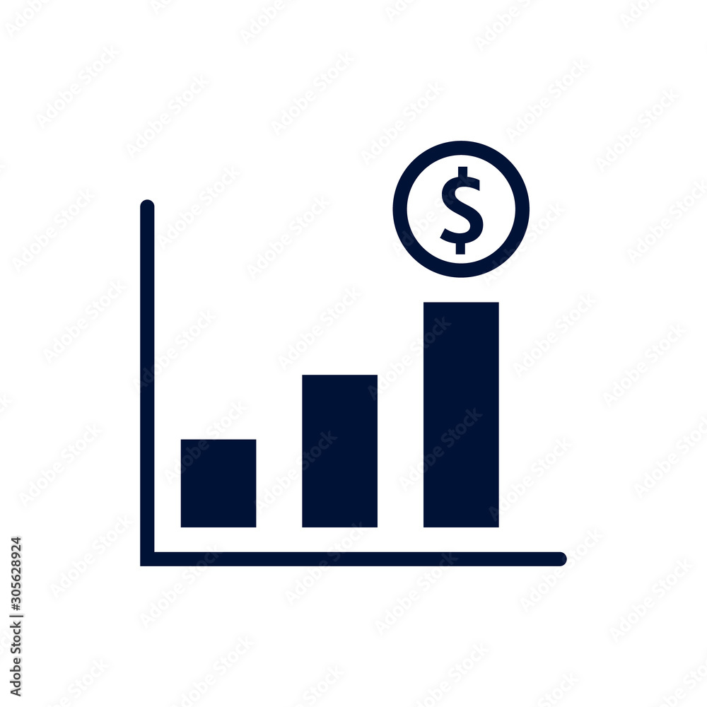 Financial growth icon. Vector illustration. Financial growth icon. Vector illustration.