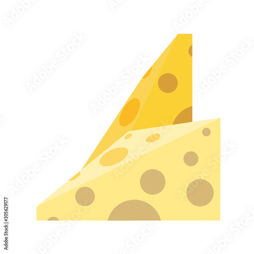 slices cheese flat style icon