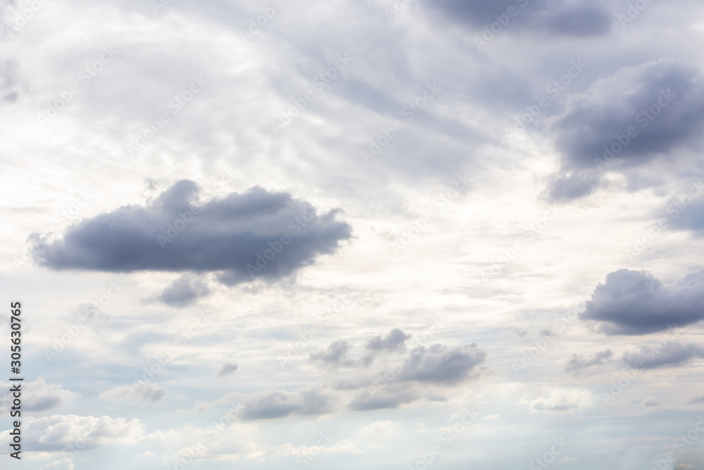 clouds on the blue sky