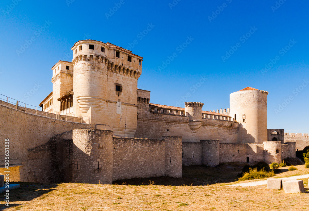 Cuellar Castle - towers and walls. Castile and Leon. Spain. Gothic, medieval.