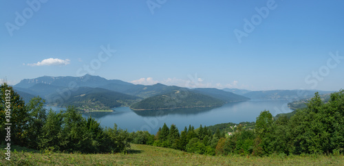 Beautiful panoramic view of Lake Izvorul Muntelui  Lacul Bicaz  in Romania