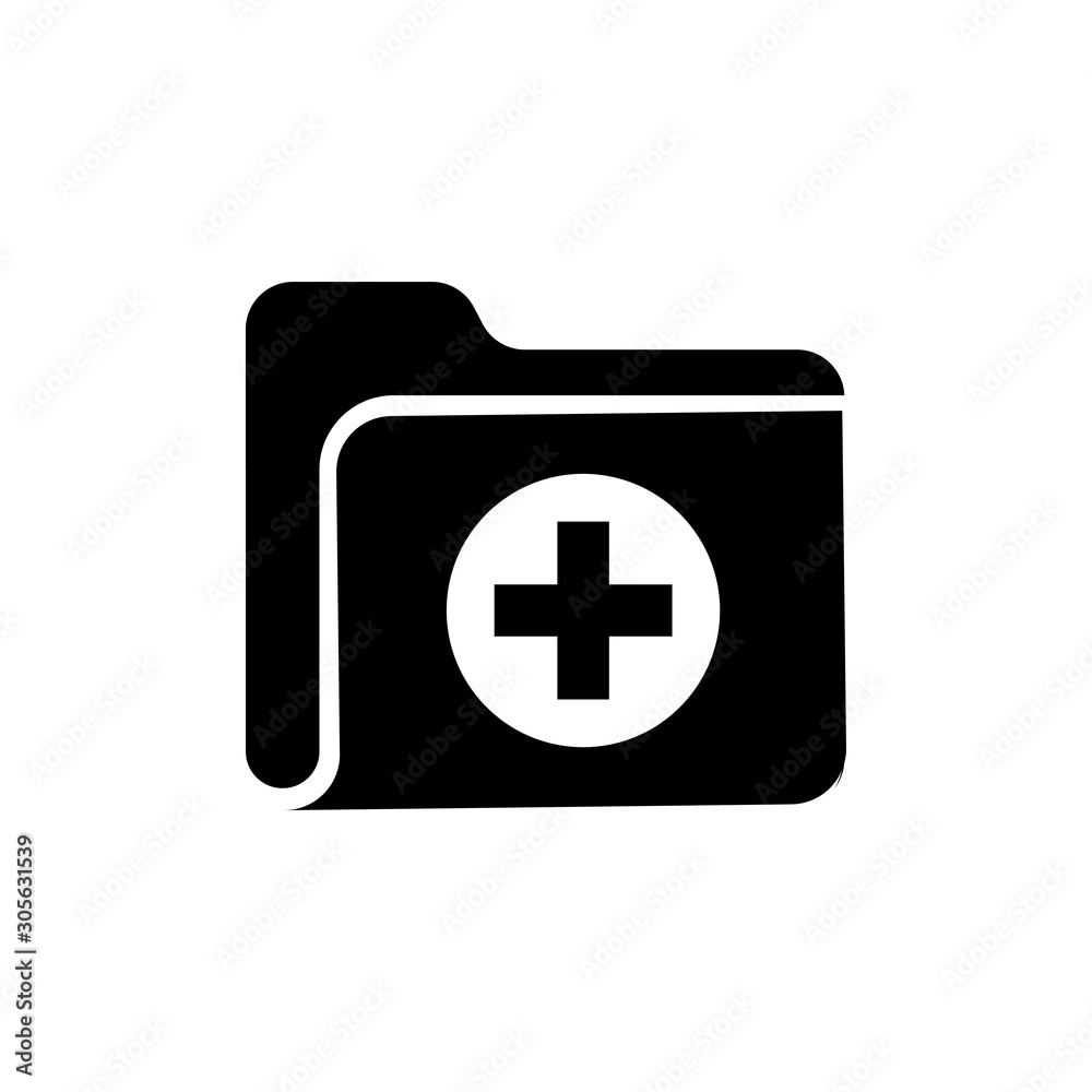 Medical Folder Vector Glyph Icon Medical Folder Vector Glyph Icon