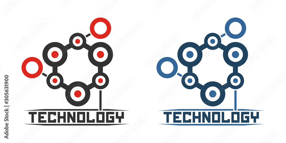 Technological conception workflow. Vector technology background template.