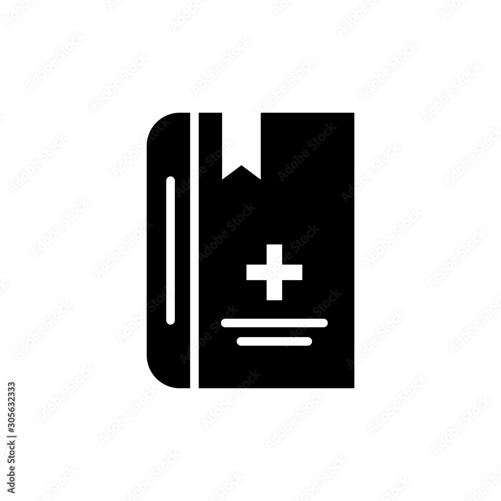 Obraz premium Medical Book Vector Glyph Icon