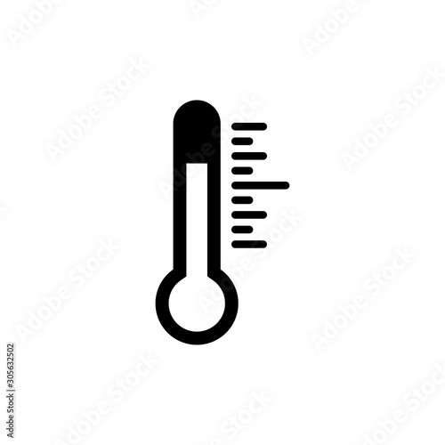 Thermometer Vector Glyph Icon