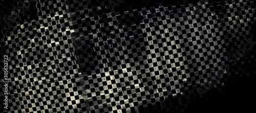Creative background, texture of a checkered flag. Pattern for topics race, rally, car, automobile races. Grungy texture, is "dirty" and some "graininess"