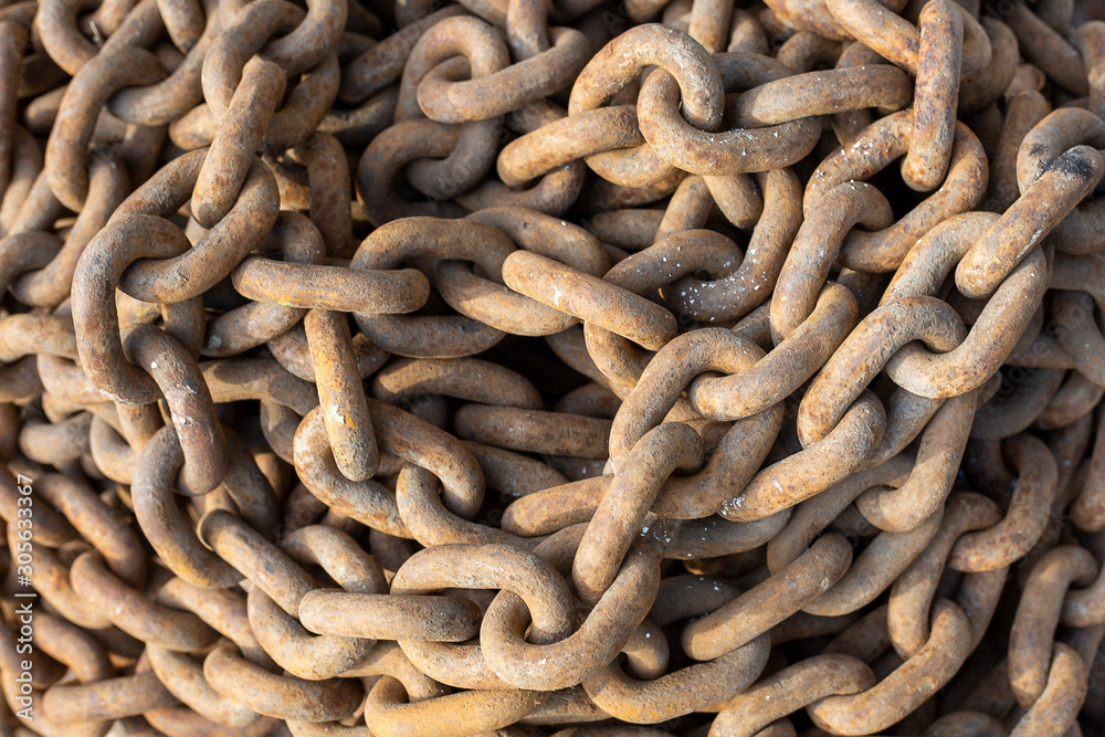 rusty metal chain rusty metal chain