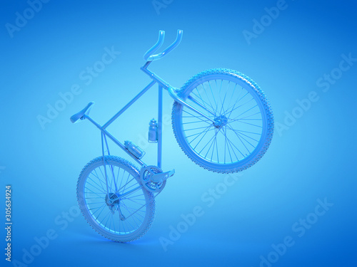 3d rendered illustration of a blue mountain bike © Sebastian Kaulitzki