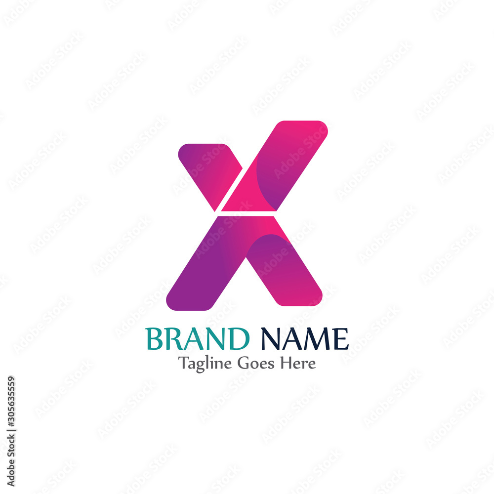 Simple and modern logo of letter X creative design Simple and modern logo of letter X creative design