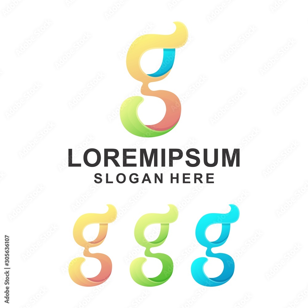 Fototapeta premium colorful letter g logo design premium