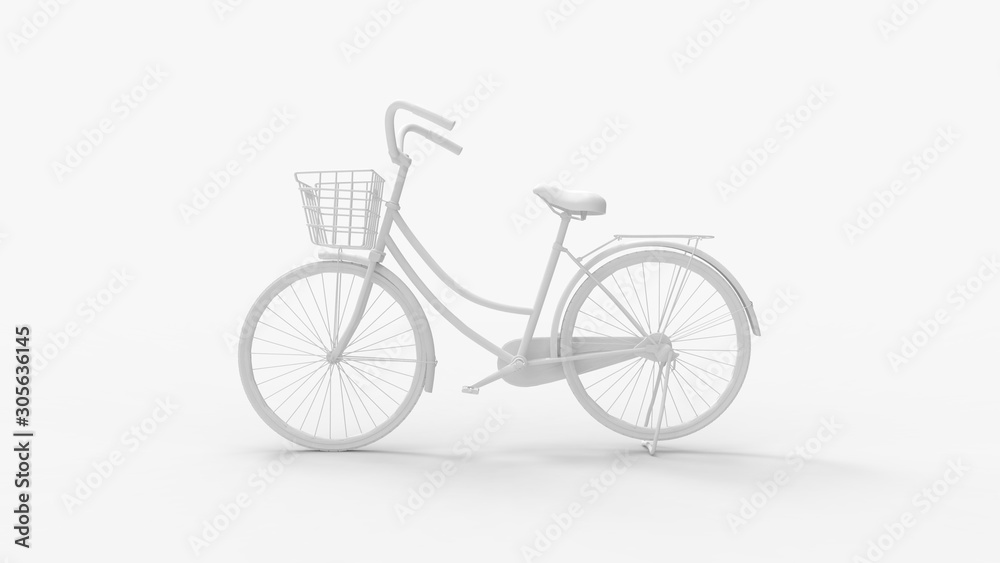 Fototapeta premium 3d rendering of a bicycle isolated in a studio background
