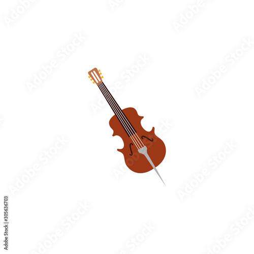 fiddle music flat style icon