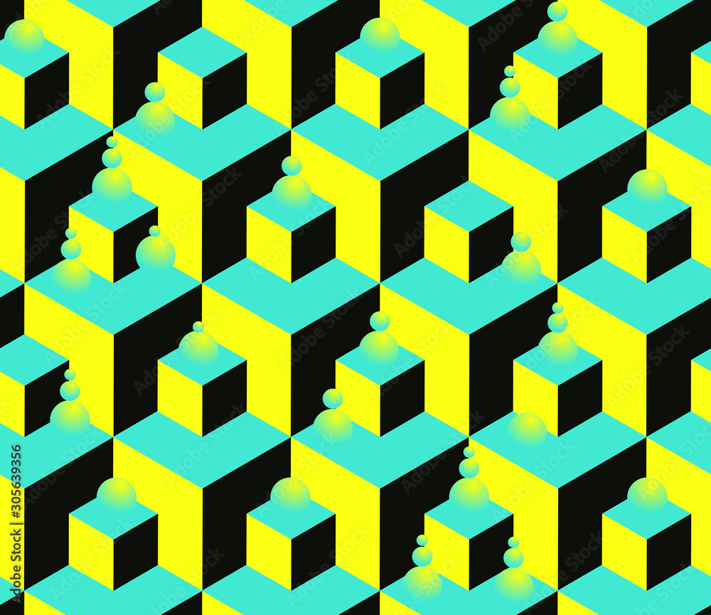 stairs cubes bubbles seamless blue yellow stairs cubes bubbles seamless blue yellow