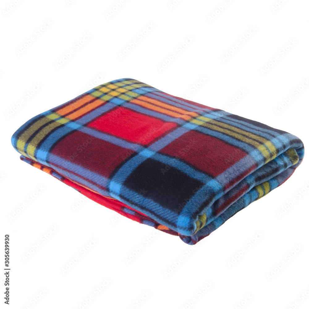 blanket or folded blanket on a background new.