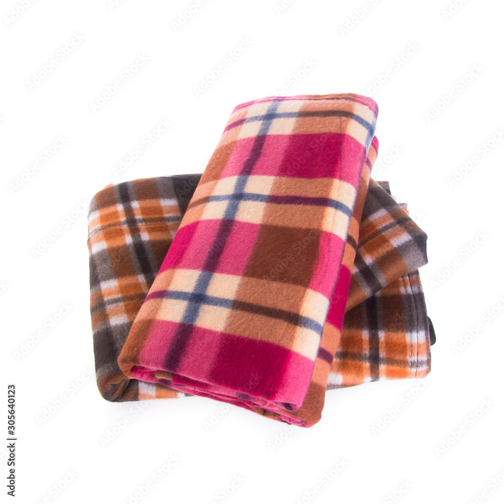 blanket or folded blanket on a background new.