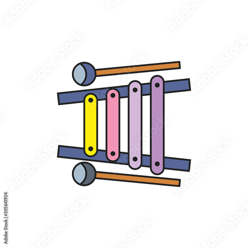 toy xylophone fill style icon