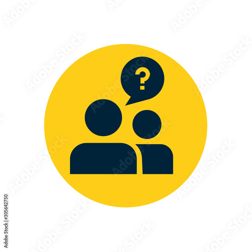 Human head with brain in shape of question mark - vector illustration