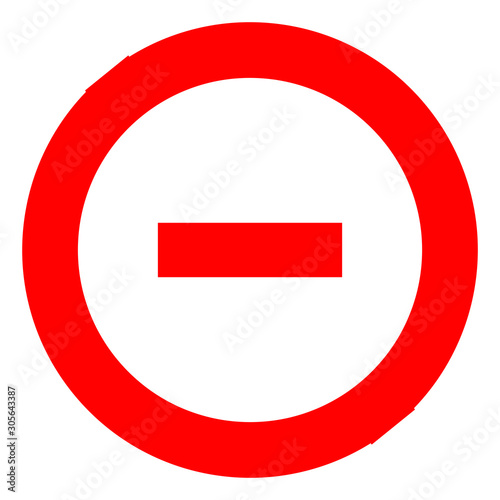 Free Download No, stop sign icon vector ESP10, red warning isolated on white - GFXLoad