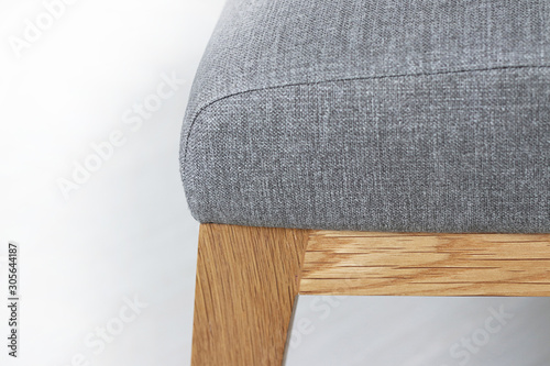 Close up wooden furniture, Oak wood Chair, Furniture detail for interior