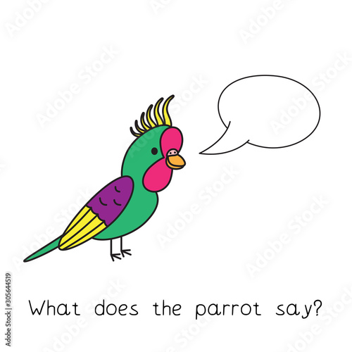 Cartoon Parrot Kids Learning Game