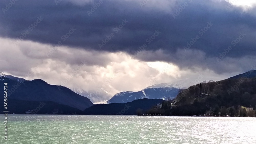 lac annecy orage nuage