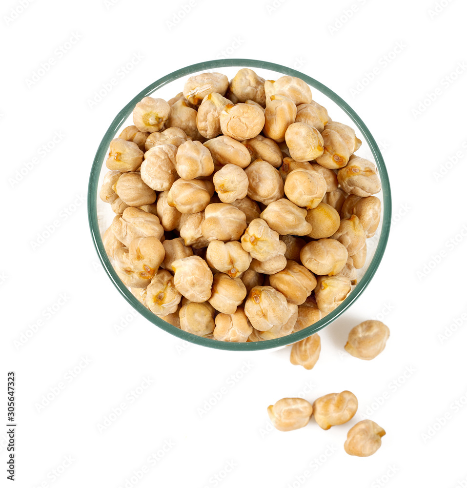 dried chickpeas isolated on white dried chickpeas isolated on white