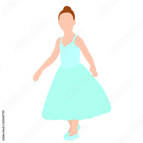 little girl dancing in a flat style