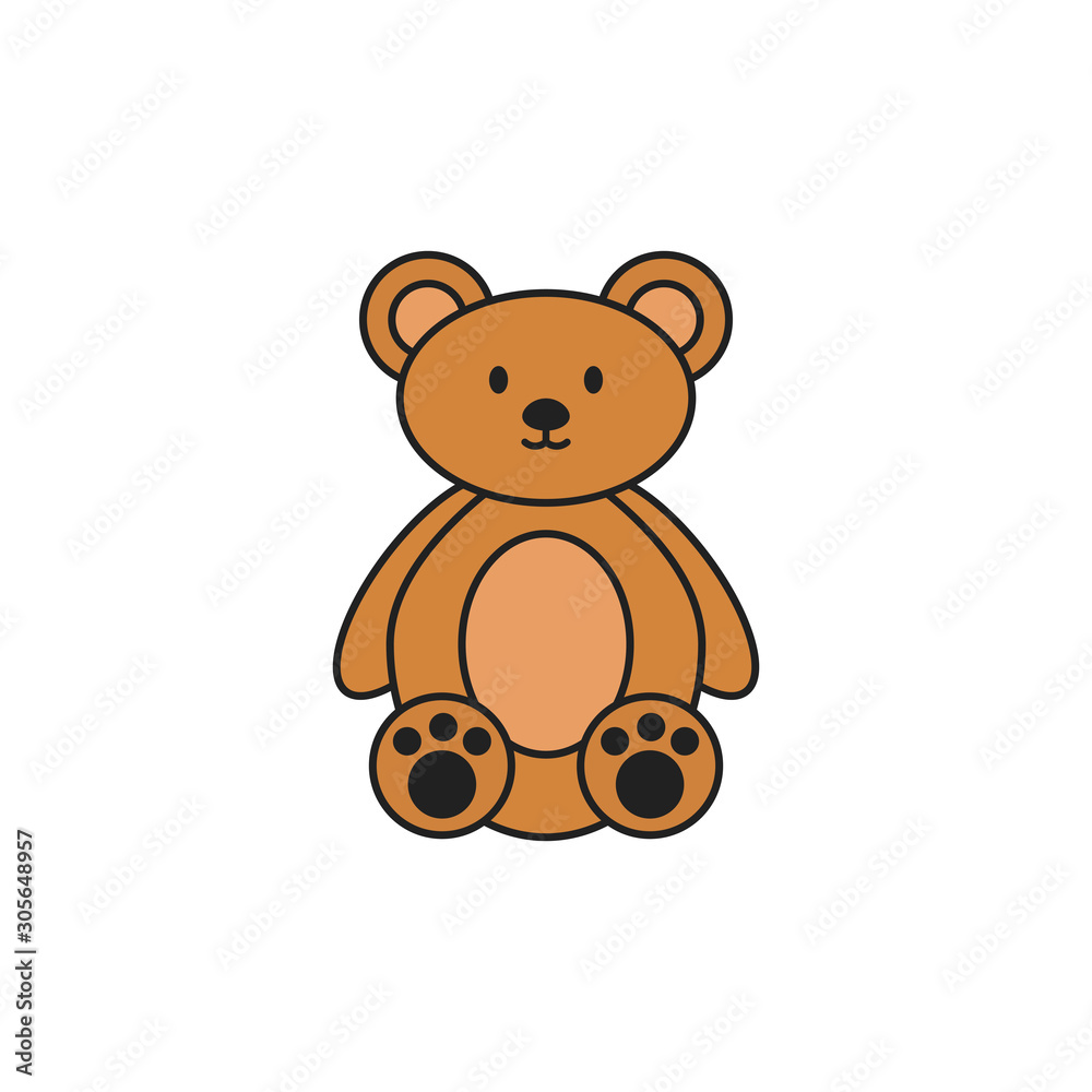 toy bear animal fill style icon toy bear animal fill style icon