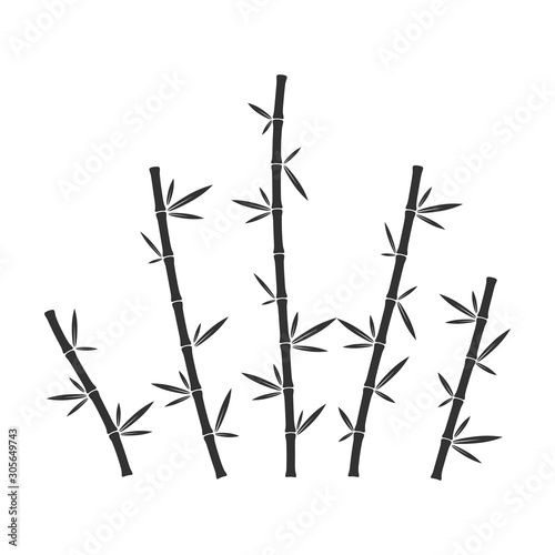 Fototapeta Naklejka Na Ścianę i Meble -  Set of vector bamboo icons isolated.