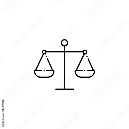 balance vote line style icon