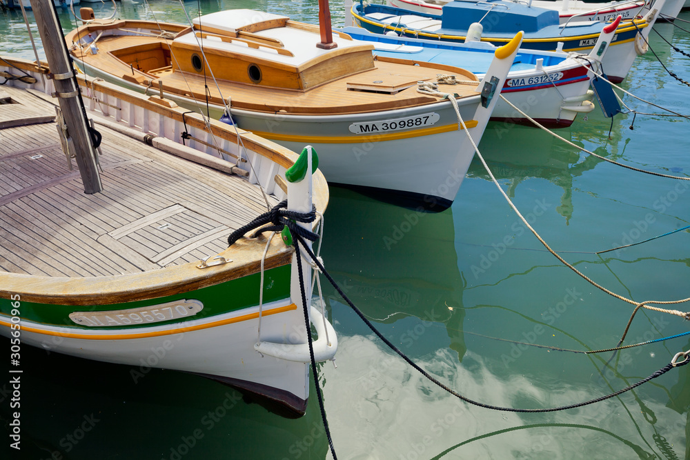Boats in the port of Cassis town. Provence, France