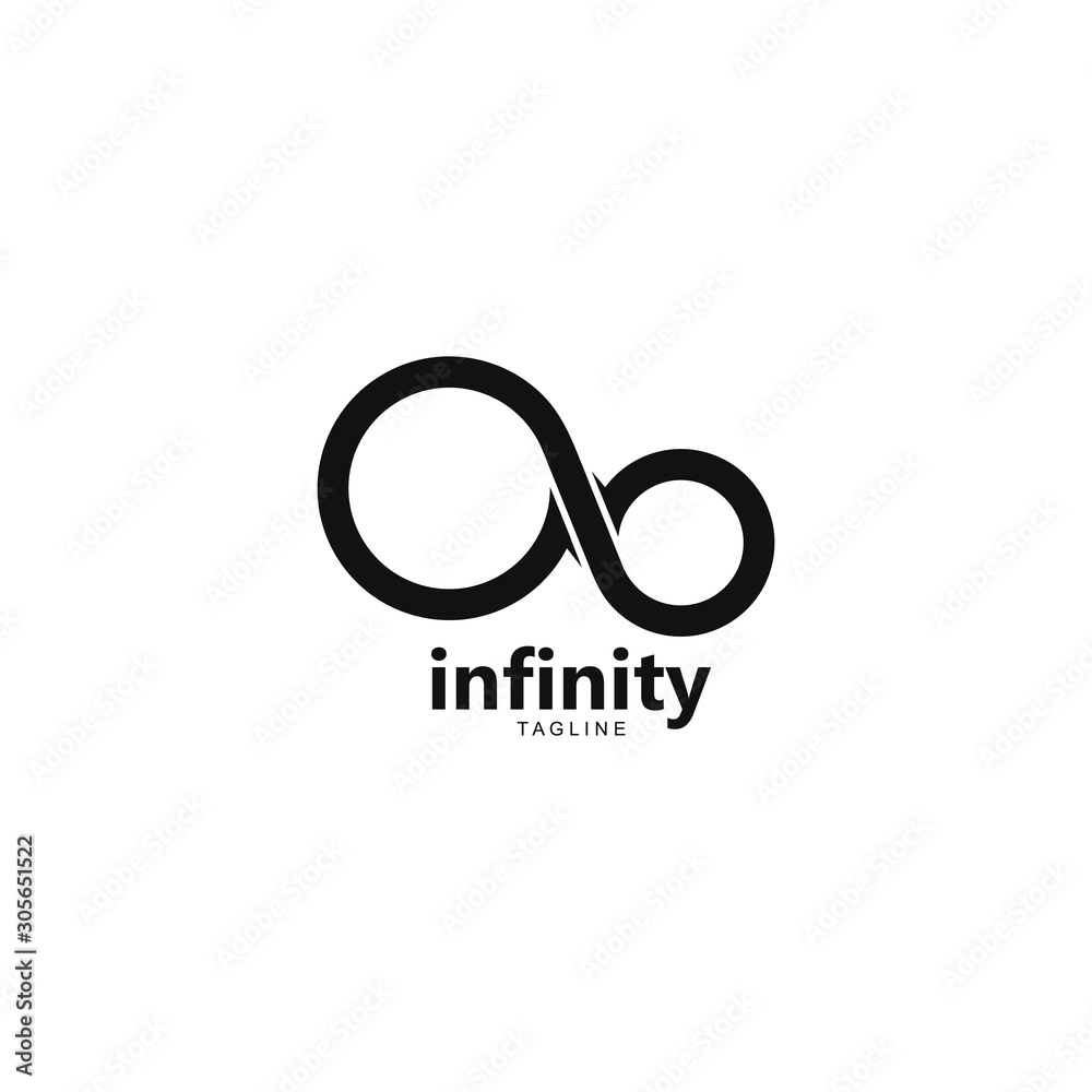 Infinity logo template vector icon illustration design 