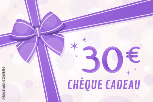 Chèque cadeau 30 euros - Carte Cadeau - Bon d'achat