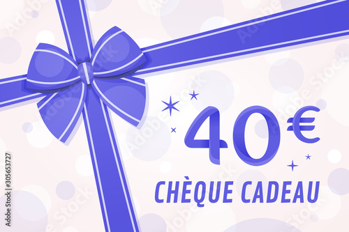 Chèque cadeau 40 euros - Carte Cadeau - Bon d'achat