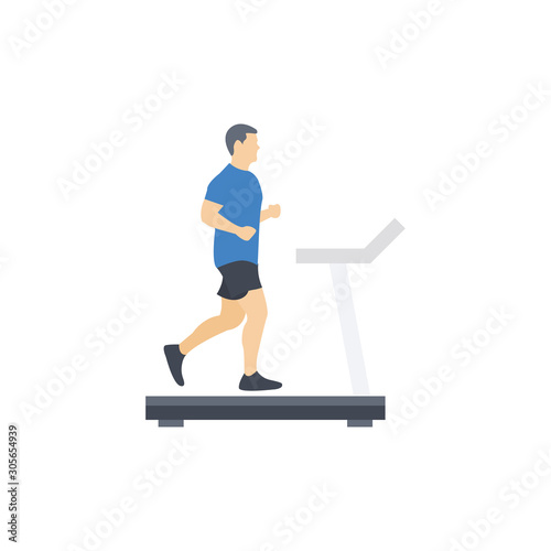 Treadmill Vector Flat Icon