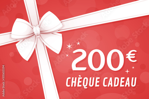 Chèque cadeau 200 euros - Carte Cadeau - Bon d'achat