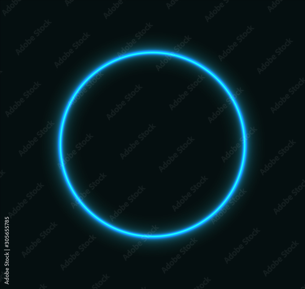 Blue neon circle for advertising and banner. EPS 10 Blue neon circle for advertising and banner. EPS 10