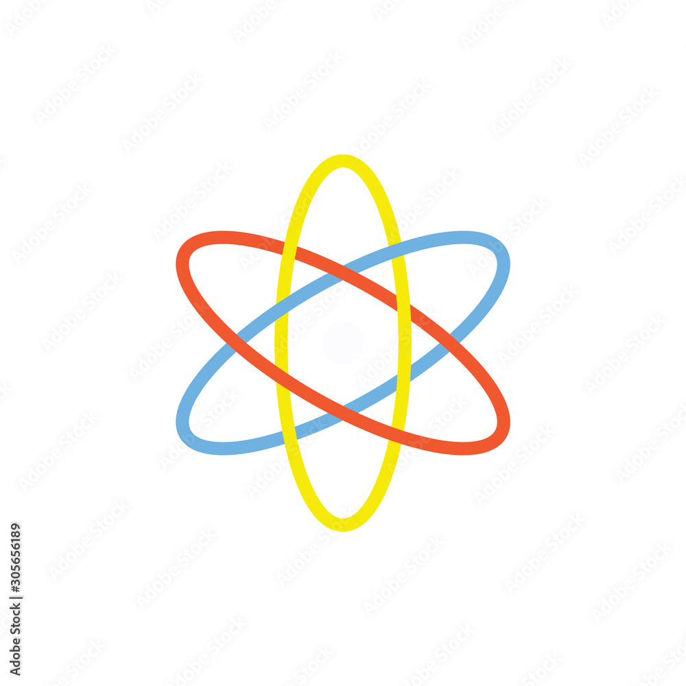 Atom Vector Flat Icon Atom Vector Flat Icon