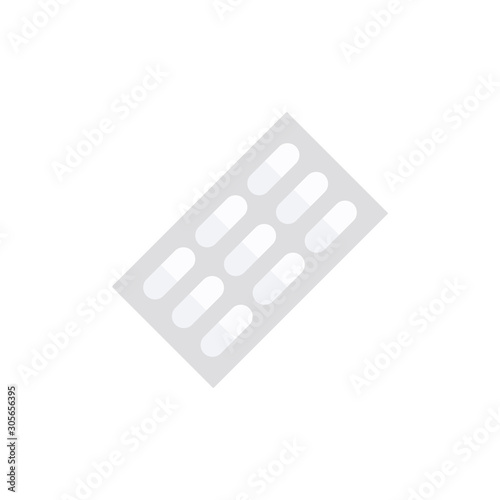 Pills Strip Vector Flat Icon