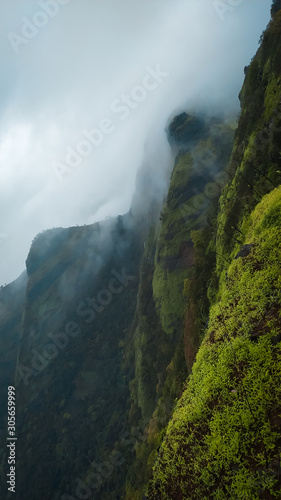 The Green Mountain With Cloud