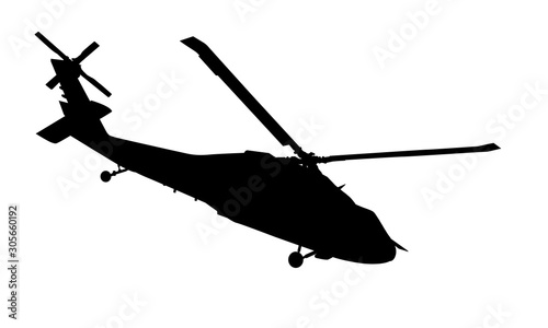 Helicopter vector silhouette