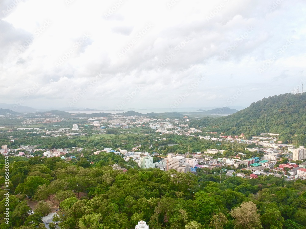 Obraz premium Aerial View of Old Phuket Town Thailand