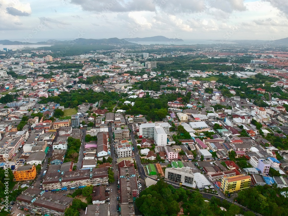 Fototapeta premium Aerial View of Old Phuket Town Thailand