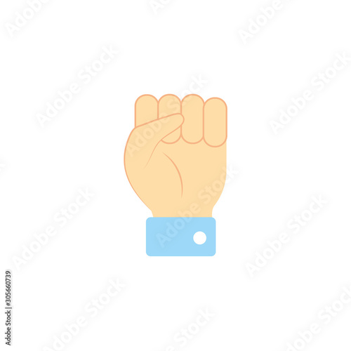 hands fist vote flat style icon