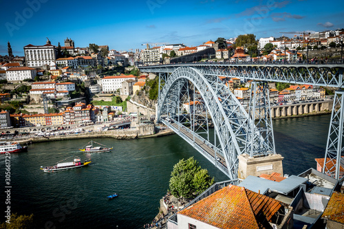 Porto, Portugal at Dom Luis Bridge.