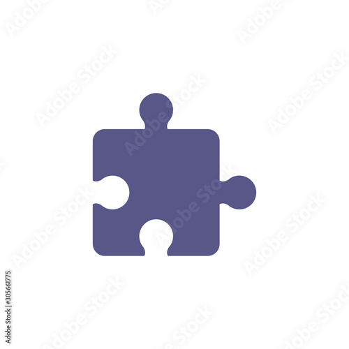 team puzzle piece flat style icon