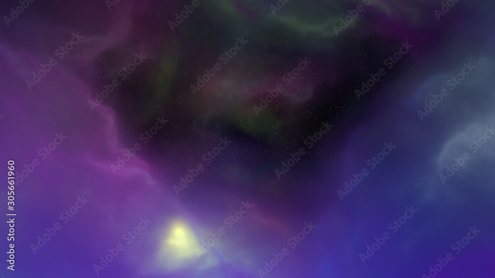 High Resolution Star Nebula Generated in a 3D Simulator